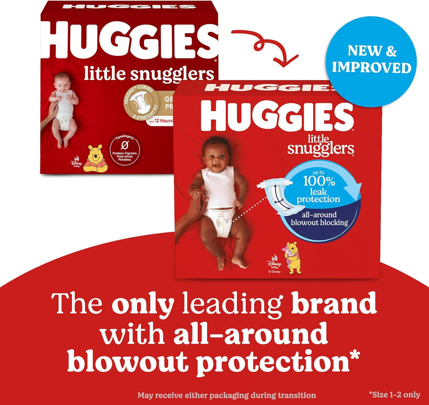 Huggies Size 4 Diapers, Little Snugglers Baby Diapers, Size 4 (22-37 lbs), 22 Count, Packaging May Vary