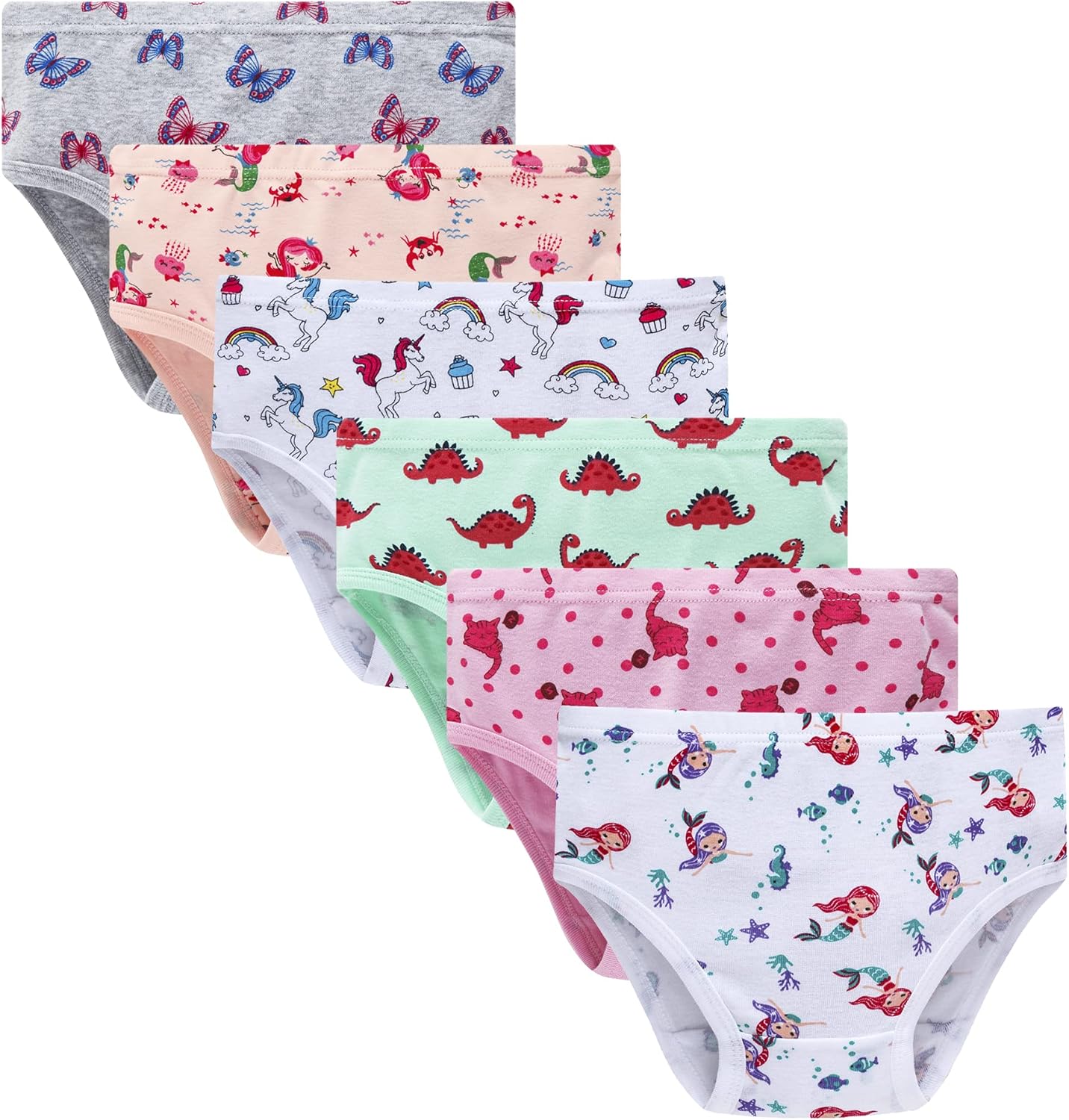 Barara King Little Girls' Soft Cotton Underwear Toddler Undies Kids panties