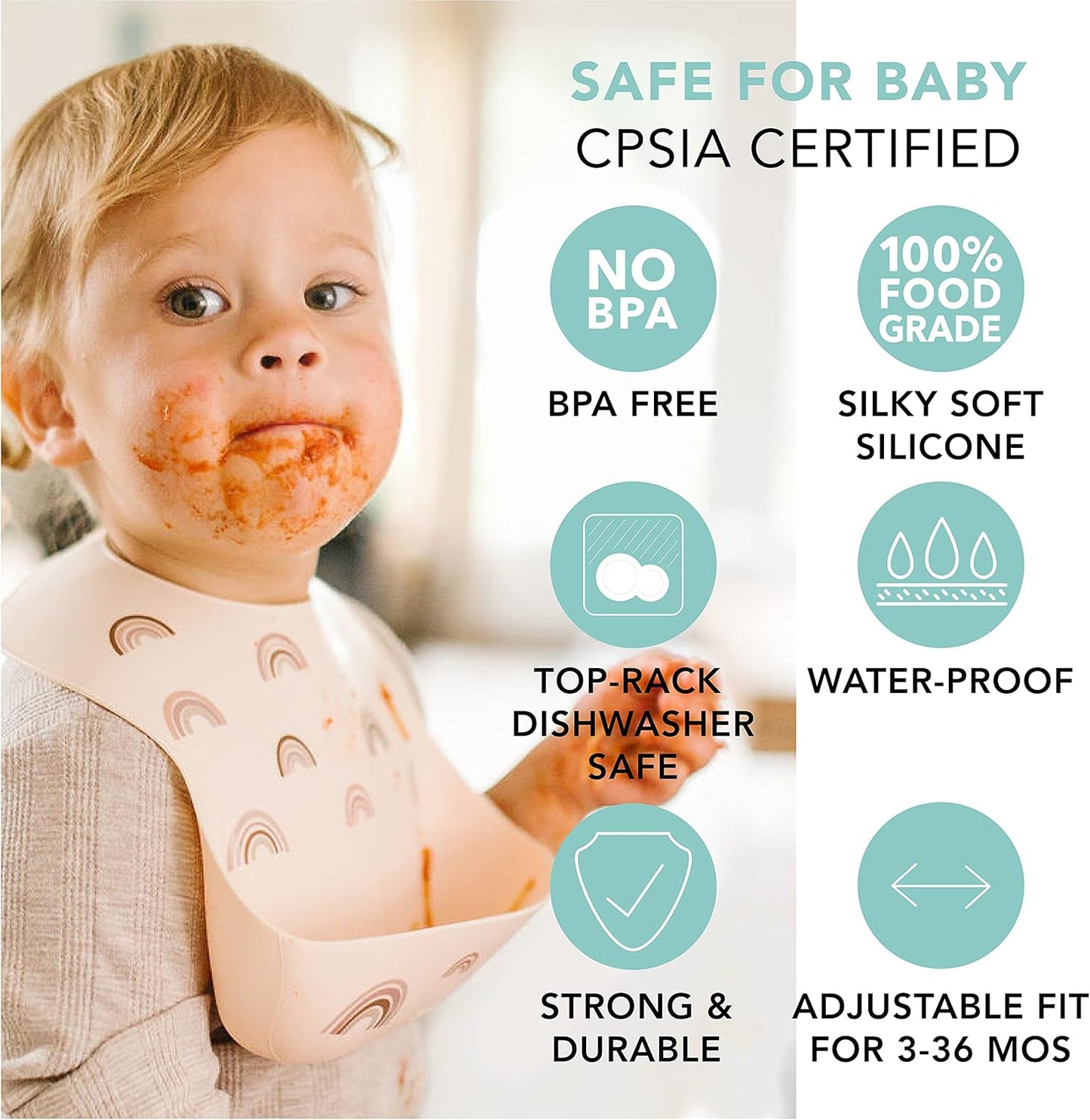 Loulou Lollipop Soft, Waterproof Silicone Feeding Bib