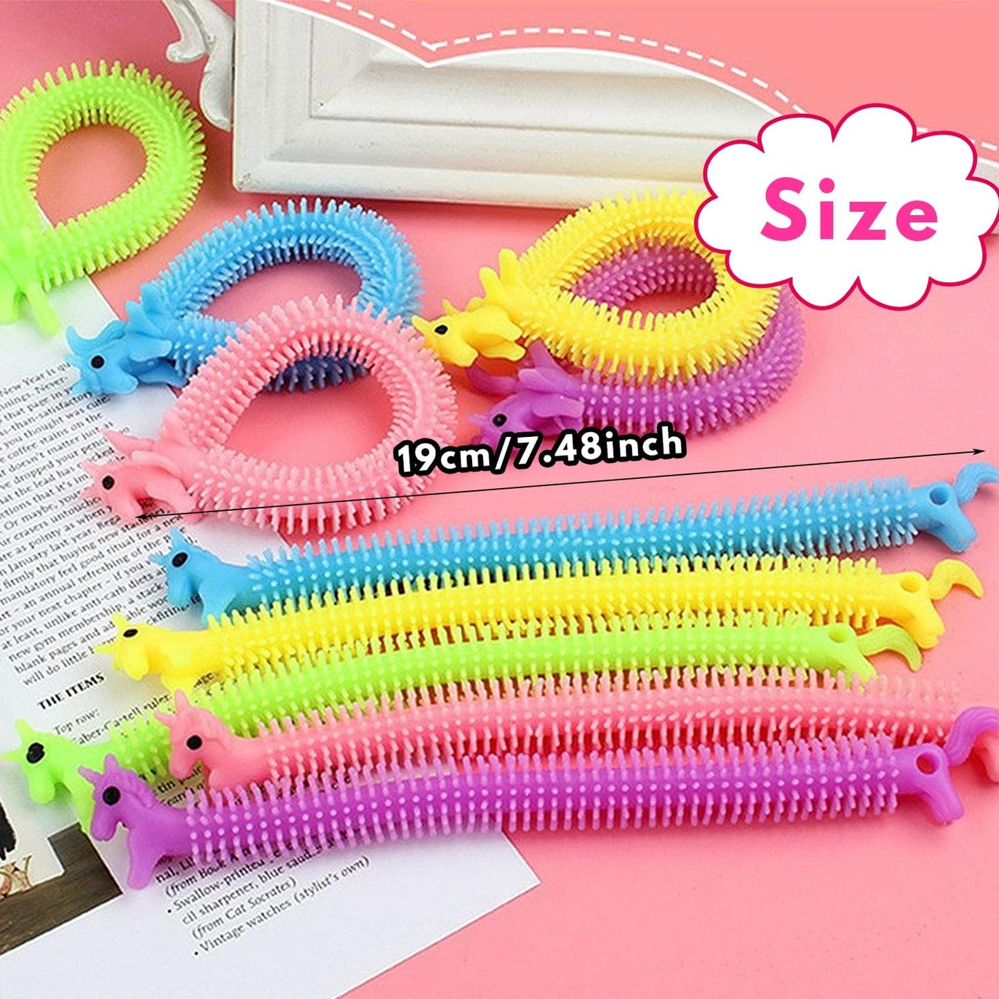 20 Pack Stretchy String Fidget Toys,Sensory Fidget Stretch Toys,Sensory Noodle Strings for Kids Adults Stress Relief,Party Favors