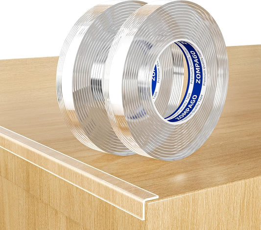 Clear Soft Corner Protectors for Furniture Strip,0.8in x13FT,2 RollSharp Edge & Table Bumper,Window Edge,Wall Protector, Soft Corner Guards Safe for Proof,Table Corner Protectors in Family