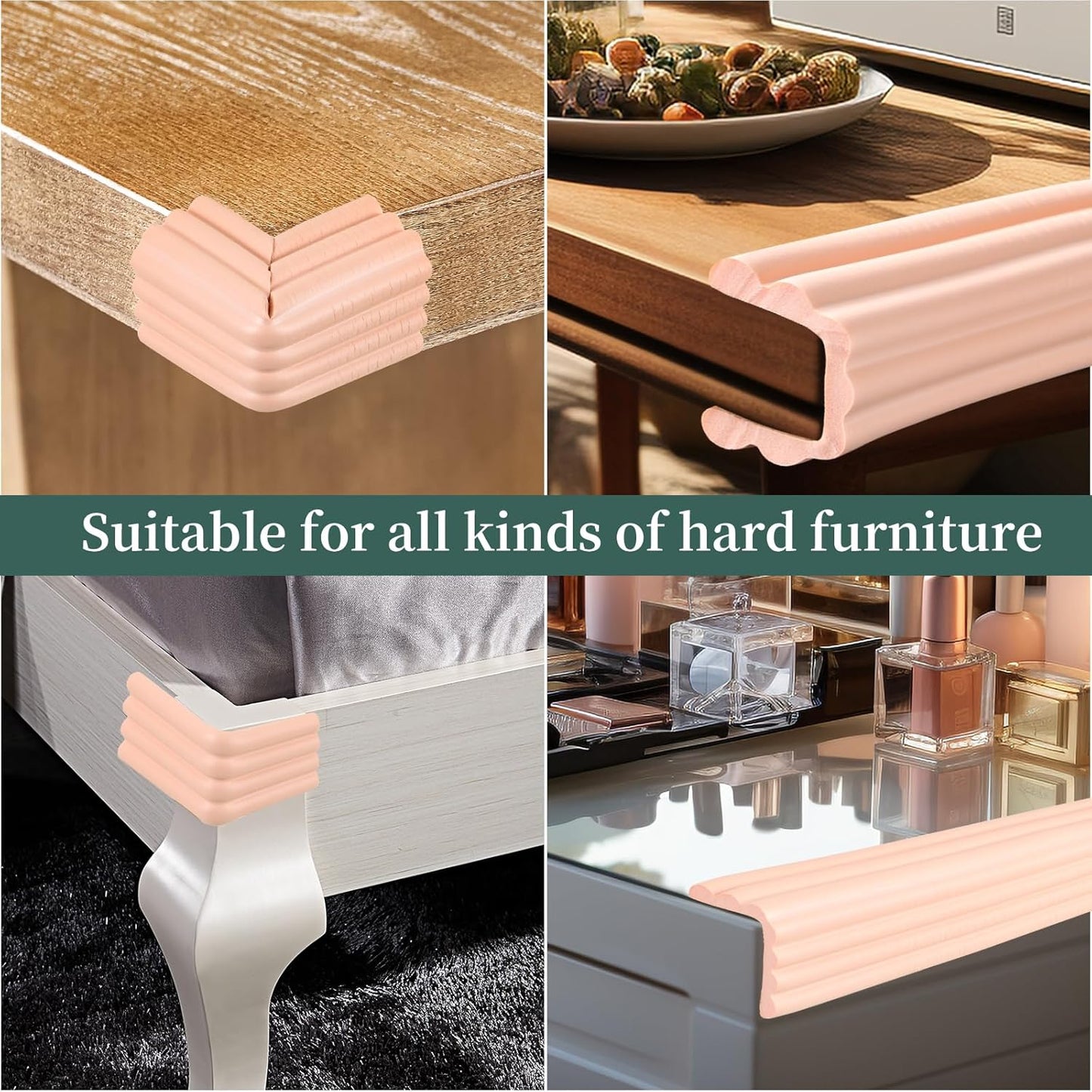 Corner Protector for Baby, Widen Edge Protector with Adhesive Backing, Baby Proofing Edge Corner Protectors Self Adhesive Furniture Corner Guard Bumper for Table, Desk, Fireplace (Pink, 6.6ft)