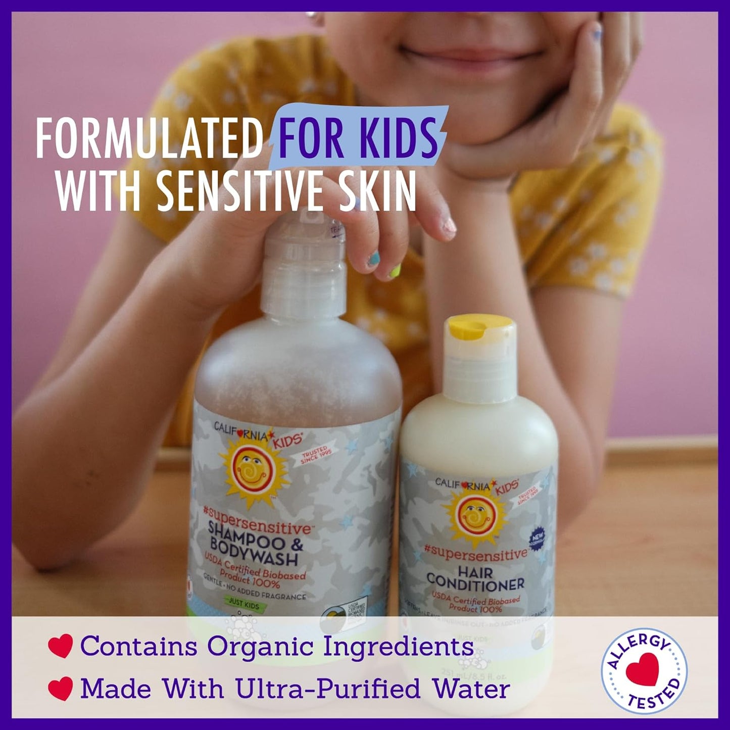 California Kids Super Sensitive Unscented Shampoo and Bodywash | 100% Plant-Based | Gentle Skincare | Fragrance Free | Hypoallergenic | 251 mL / 8.5 fl. oz.