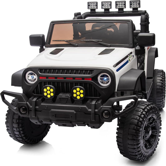 24V Kids Ride on Toy, Kids Electric Vehicles Car Ride on Car Truck for Toddlers with Remote Control, 2x200W Motor - Snow White