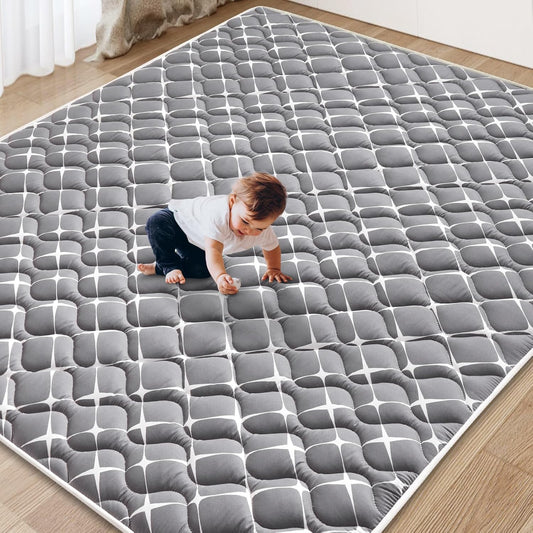 Vibe Bear Baby Play Mat - 79" X 63",Premium Thicker Foam One-Piece Crawling Mat, Extra Large Anti-Slip Activity Playmat for Babies, Toddlers & Infants