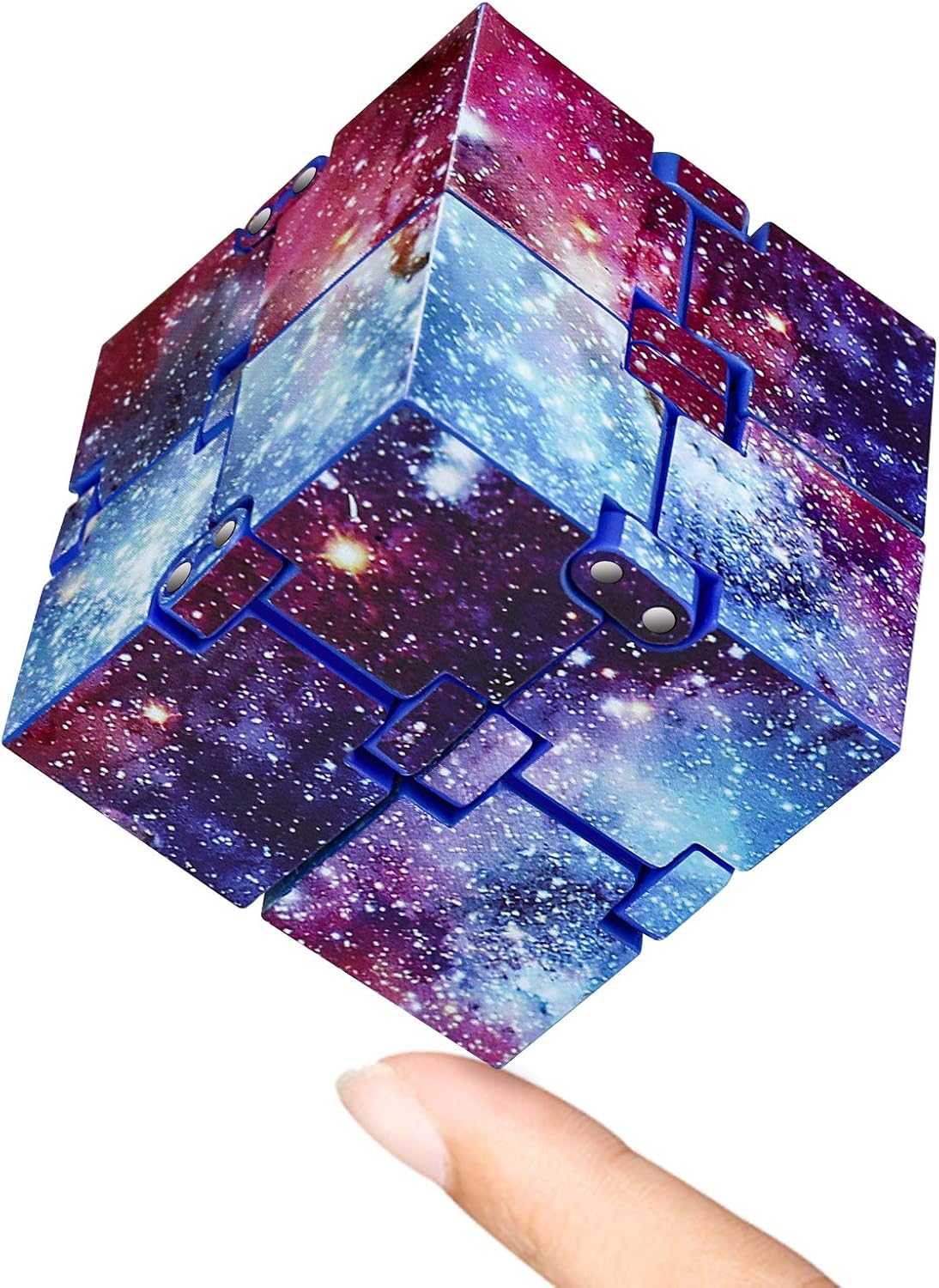 Infinitycube Fidget Toy Stress Relieving Fidgeting Game for Kids and Adults,Cute Pocket-sized Unique Gadget for Anxiety Relief and Kill Time (Starry Sky)
