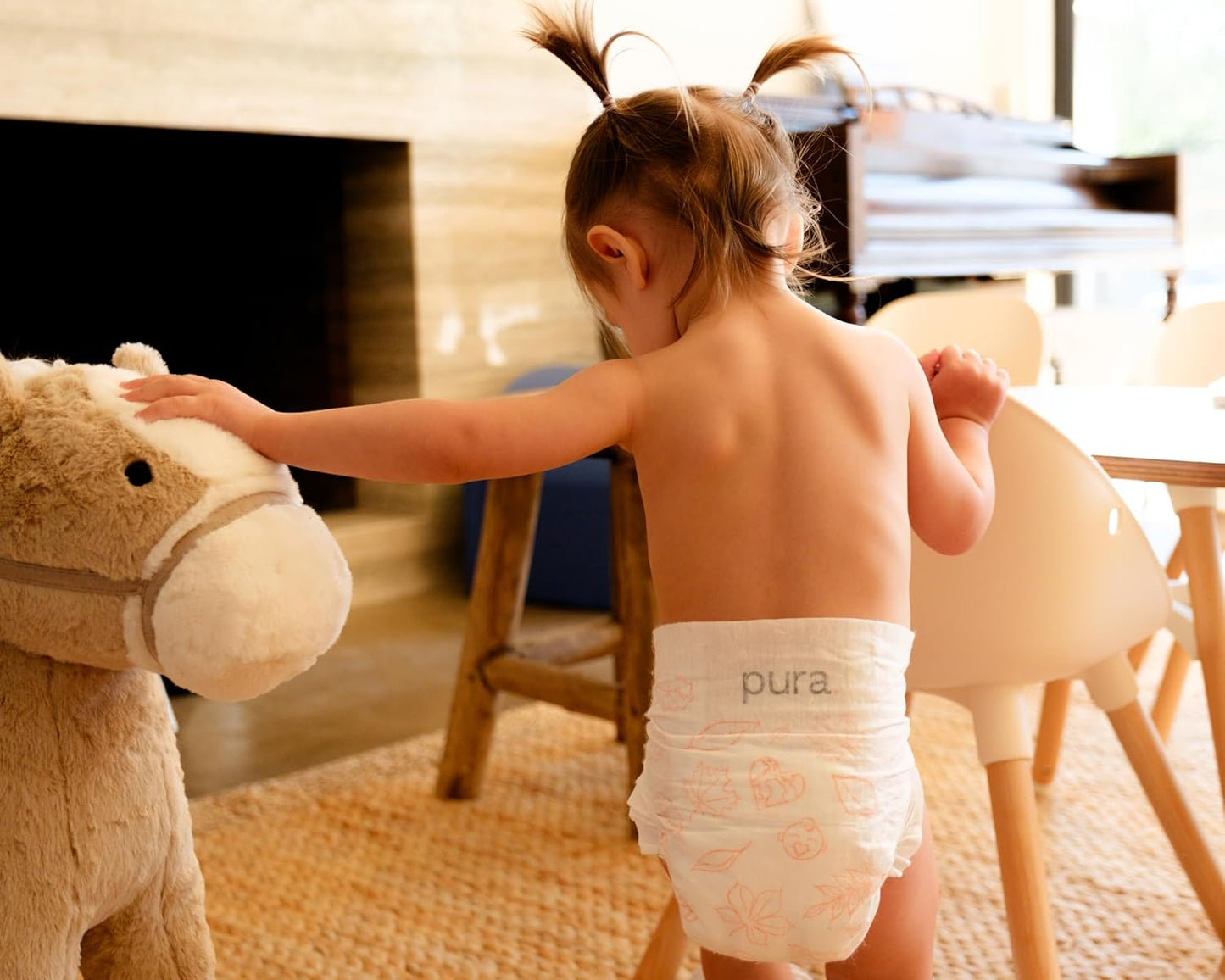 Pura Size 7 Eco-Friendly Diapers (33+lbs) Hypoallergenic, TCF, Soft Organic Cotton, Sustainable, up to 12 Hours Leak Protection, Allergy UK, Recyclable Paper Packaging, 6 Packs of 17 (102 Diapers)