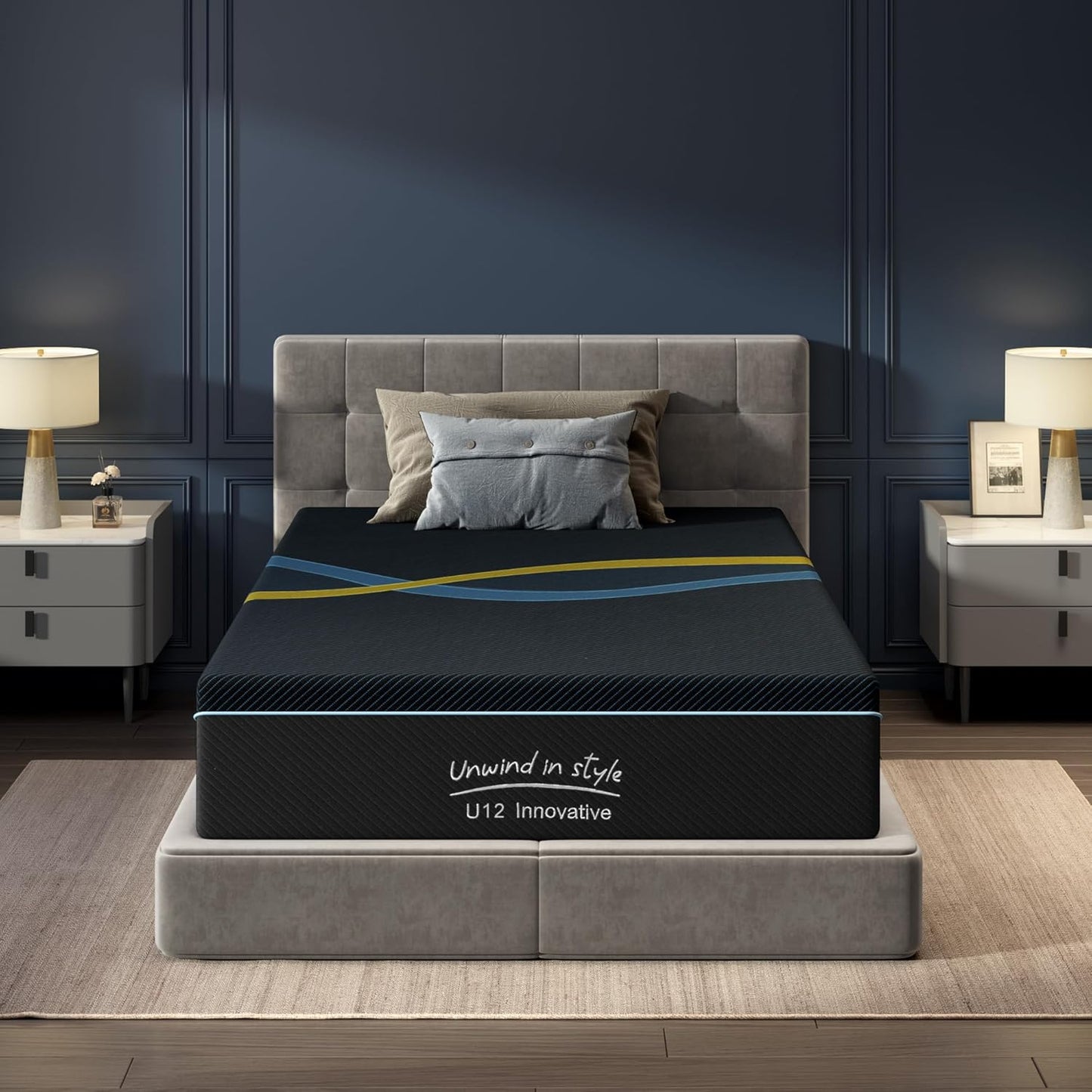 12 inch Twin Mattress Multi-Layer Memory Foam Mattress - Medium Firmness with Bamboo Charcoal & Green Tea Infusion