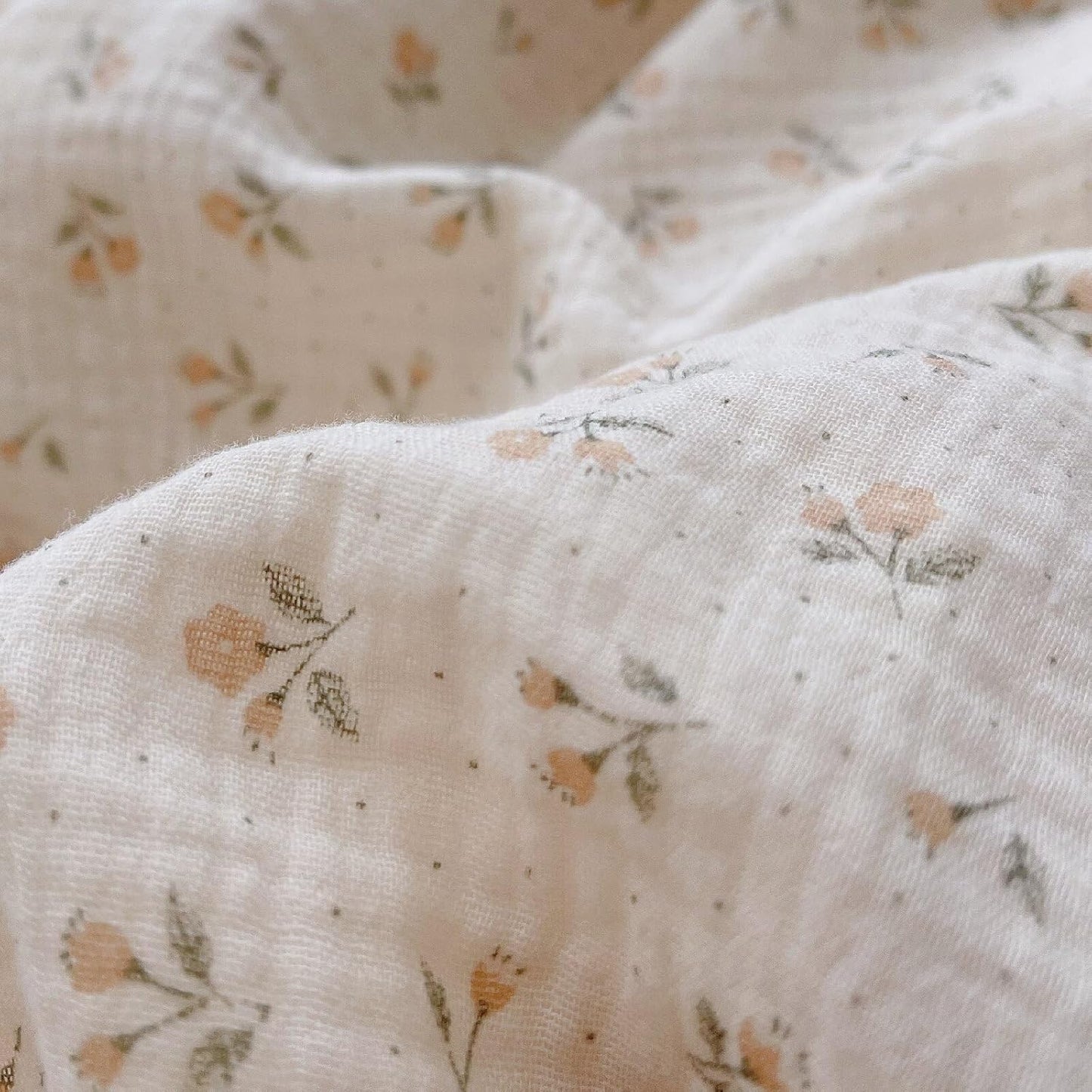 BuLuTu Cotton Muslin Kids Toddler Pillowcase Sprout Pattern, Shabby Chic Nursery Pillow Cover with Ruffle Edge, Soft Durable Travel Pillow Case for Boys Girls Bedding Decor, 14"x20",Machine Wash