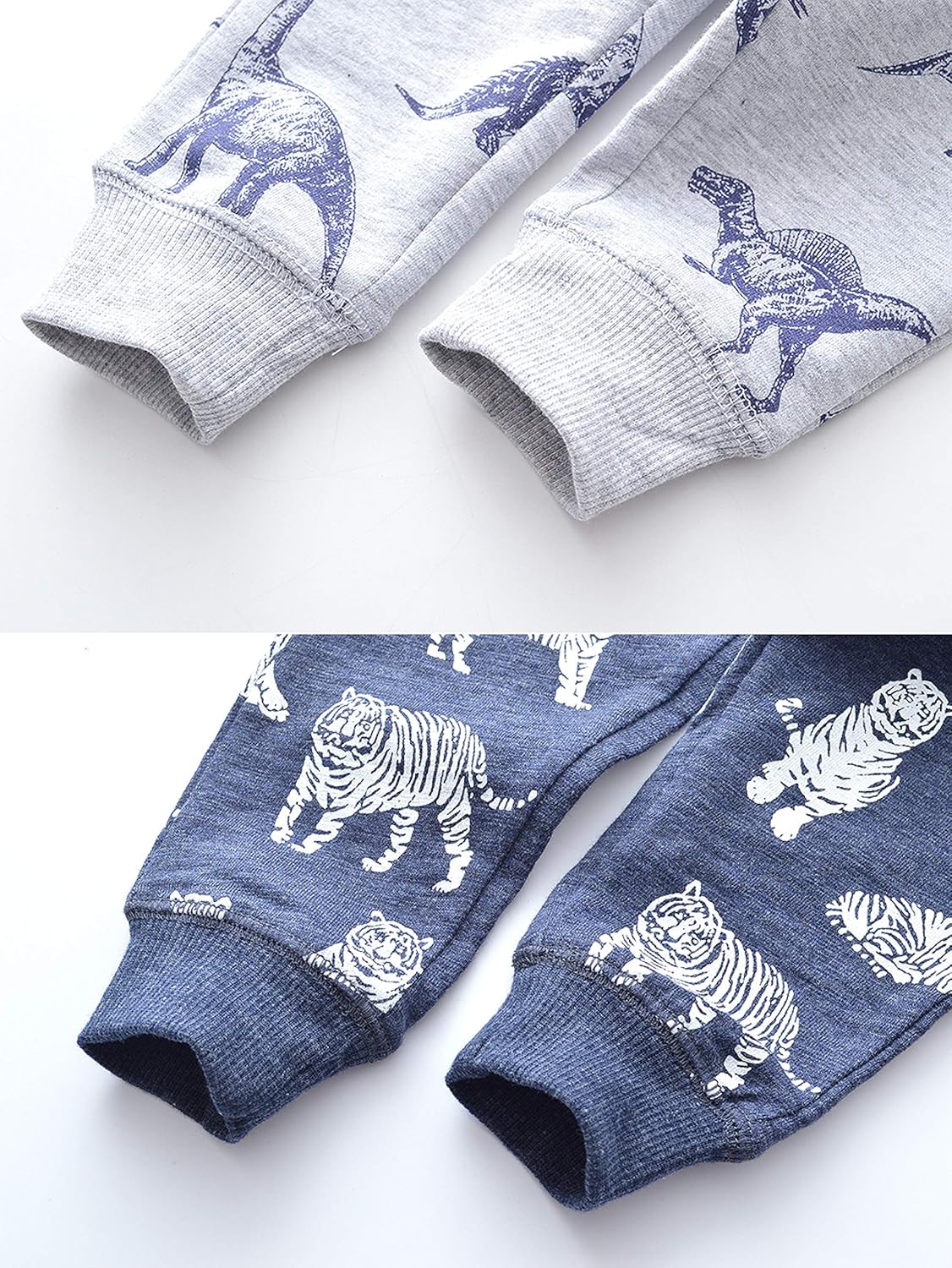 HUAER& Baby Boy's Jogger Pants Dinosaur Car Drawstring Elastic Sweatpants