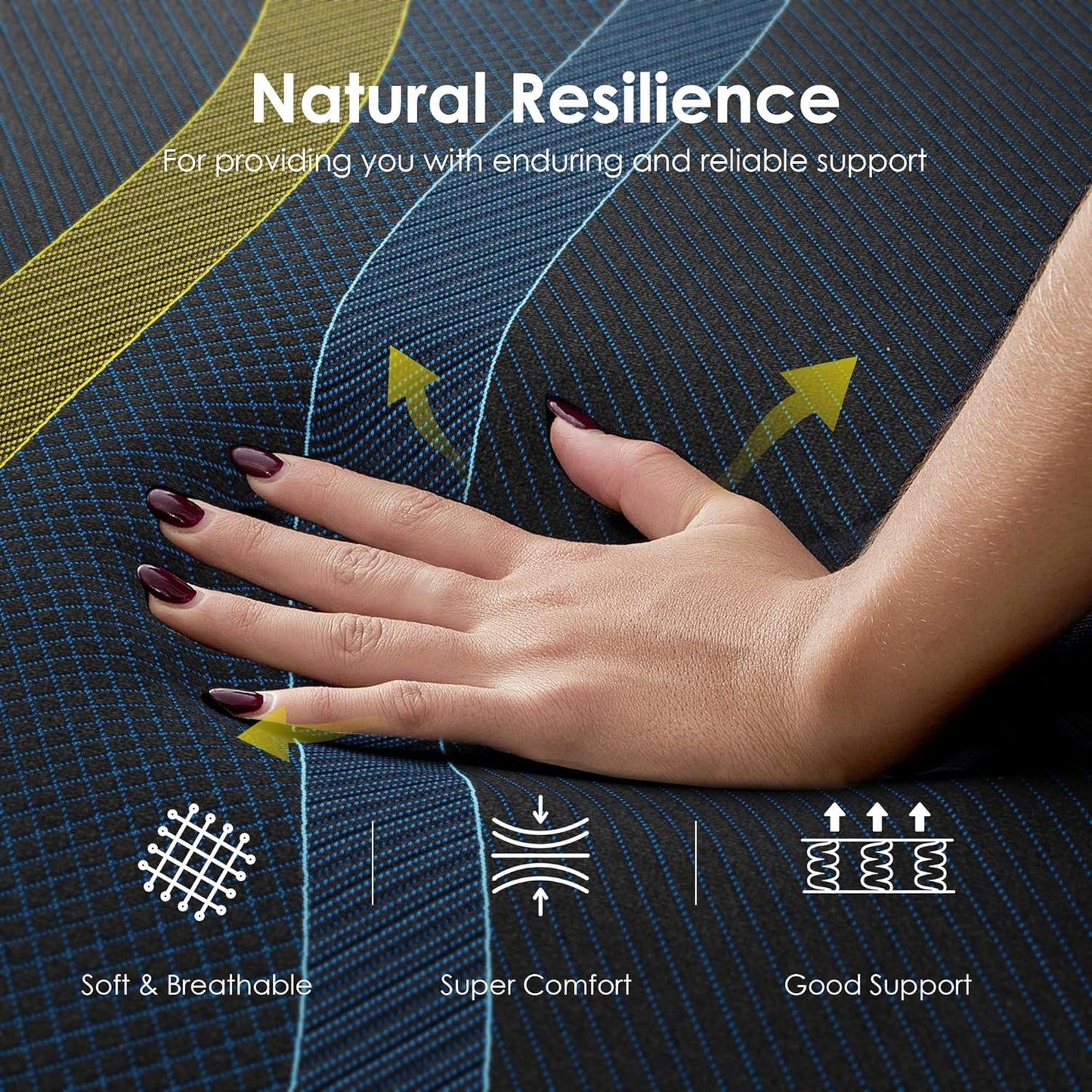 10 inch King Mattress Multi-Layer Memory Foam Mattress - Medium Firmness with Bamboo Charcoal & Green Tea Infusion