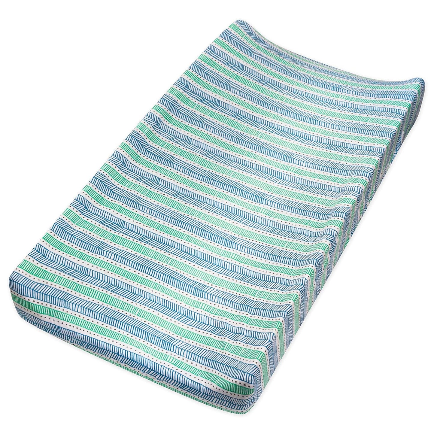 HonestBaby Organic Cotton Changing Pad Cover, Dots & Dashes, One Size