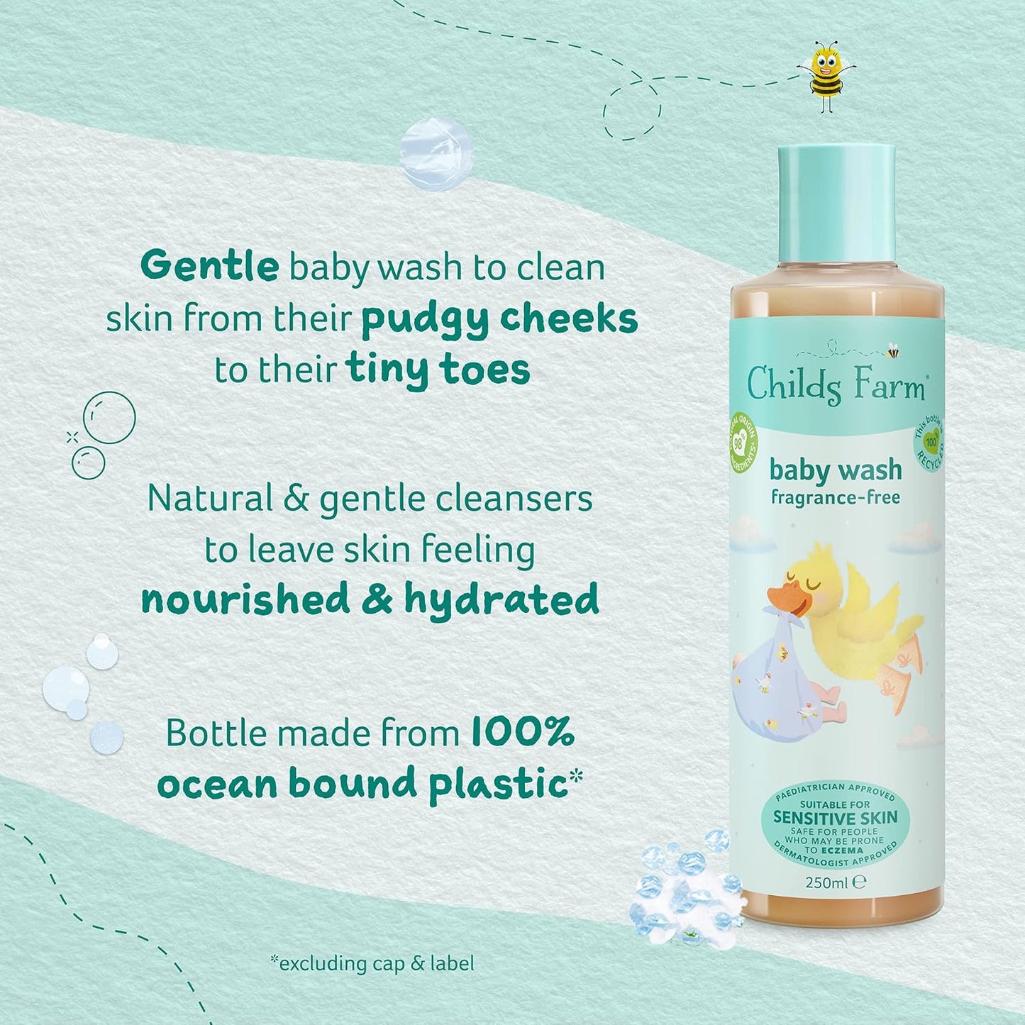 Childs Farm baby wash unfragranced 250ml