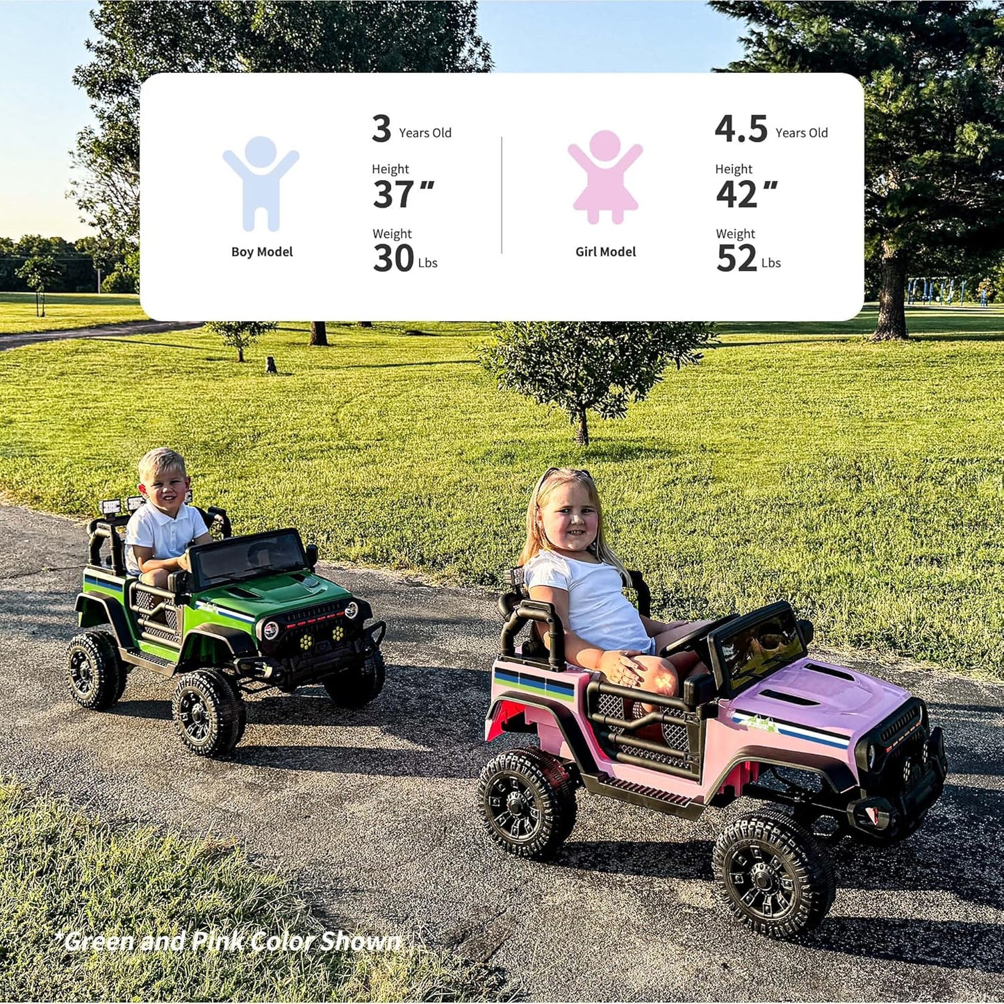 24V Kids Ride on Car, Kids Electric Vehicles Car Ride on Toy Truck for Toddlers w/Remote Control, 400W Motor - Purple